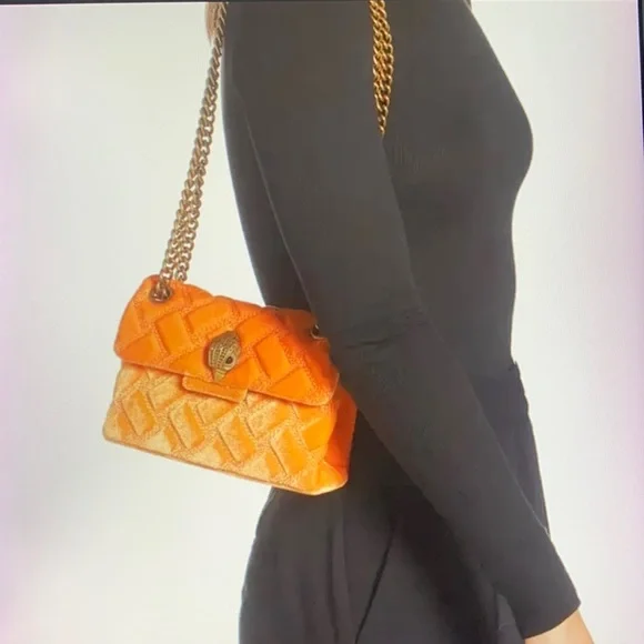KURT GEIGER LONDON MINI KENSINGTON VELVET CROSSBODY BAG - Picture 3 of 7